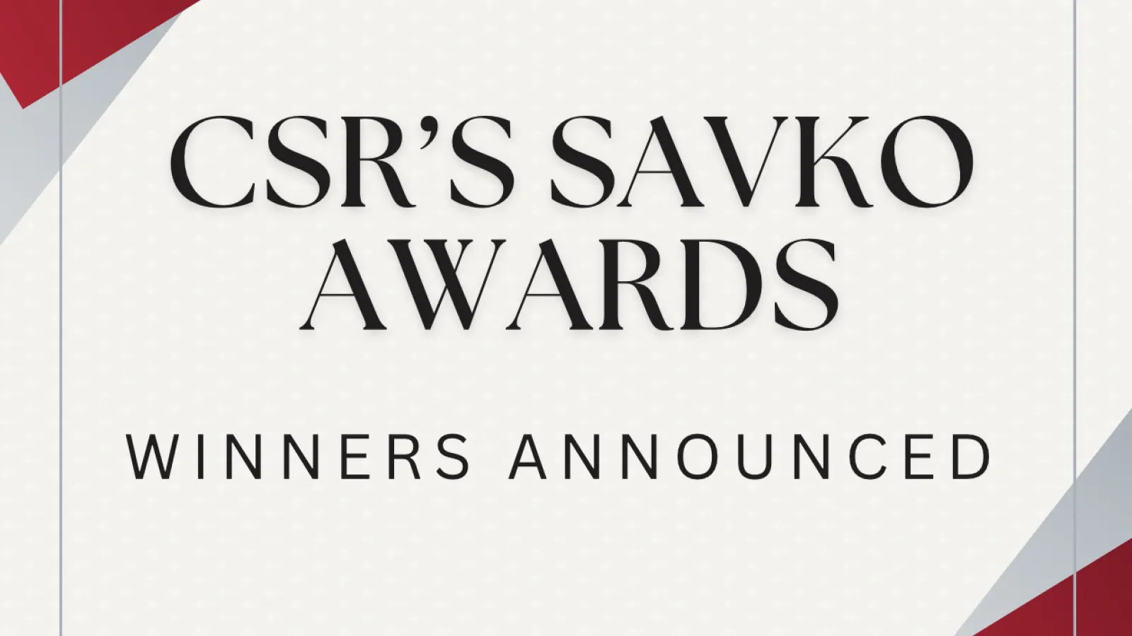 Savko Award Winners Announced