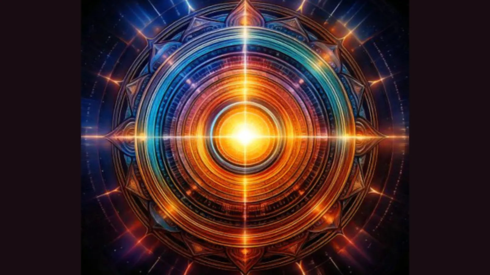 This is an image of a glowing orb of light with radiant circles