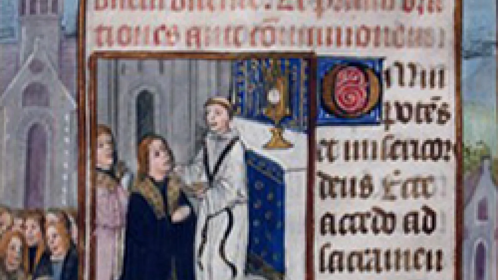 Corpus Christi Monograph with Calligraphy and Scene of Penance